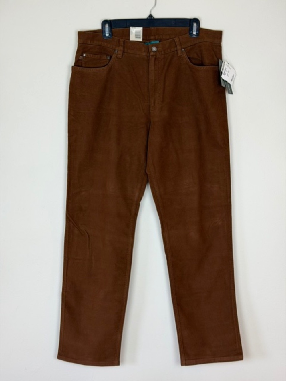 Lauren Ralph Lauren Brown Velour - Velvet Like Pants Women's 14 Boho Western